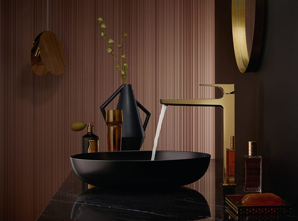hansgrohe FinishPlus showcases faucets to perfection_Gold the living habitat